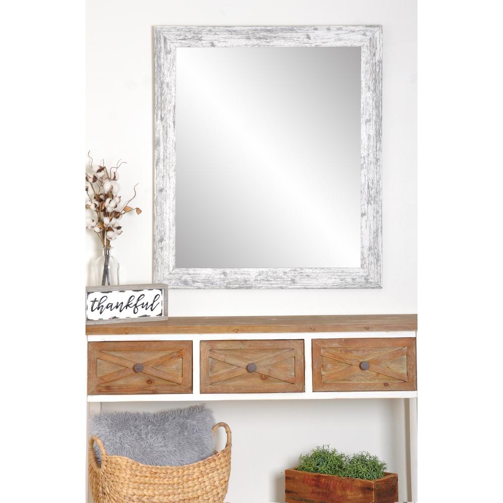 BrandtWorks Distressed 32 in. W x 55 in. H Framed Rectangular Bathroom