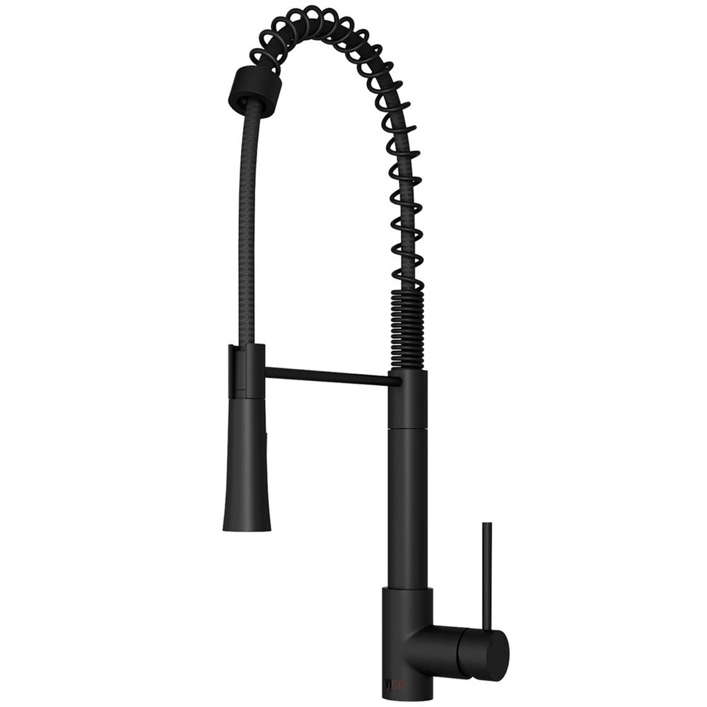 Vigo Edison Single Handle Pull Down Sprayer Kitchen Faucet In