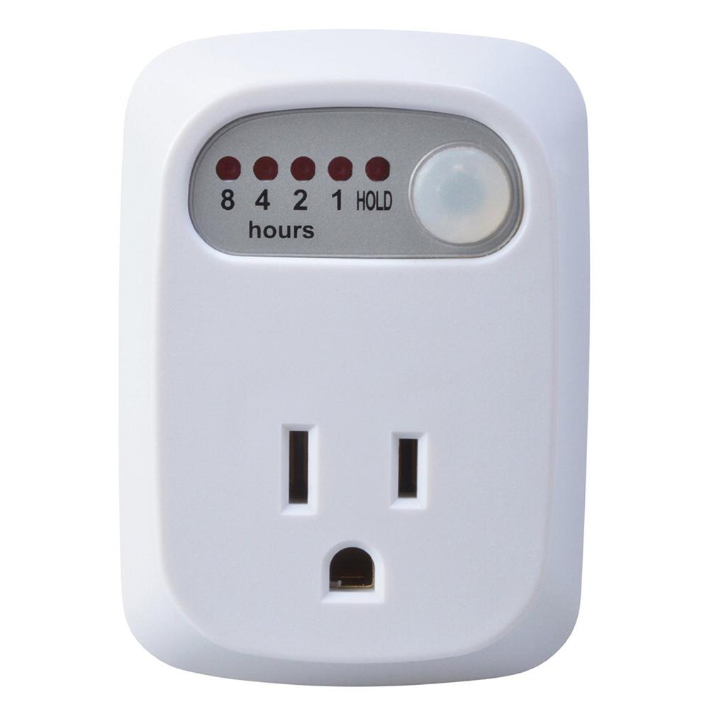 Woods 15 Amp Indoor 1 2 4 8 Hour Plug In Countdown Outlet Timer White 50030 The Home Depot 