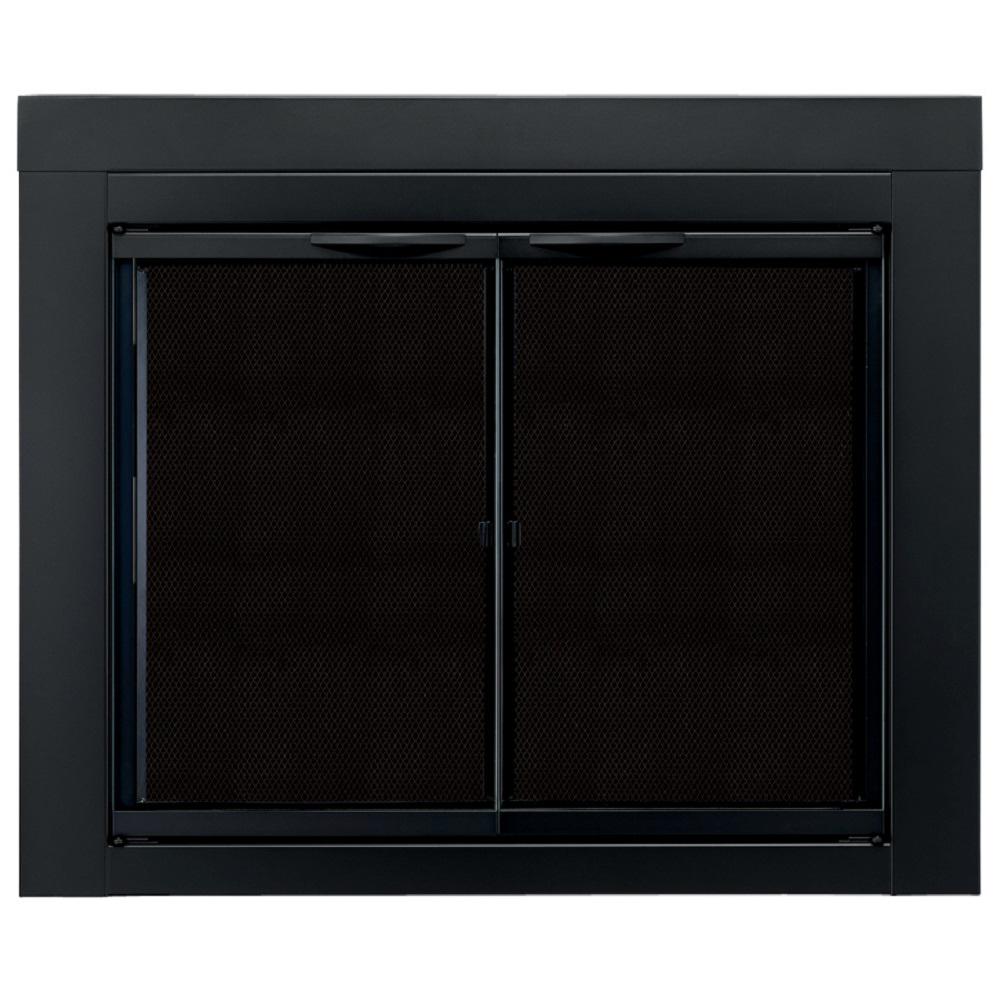 Pleasant Hearth Alpine Large Glass Fireplace Doors An 1012 The