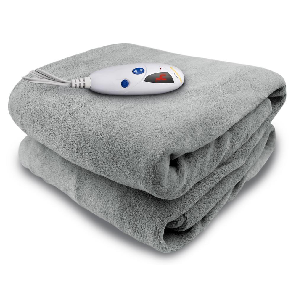 Biddeford Blankets 4460 Series Grey in Color 1Size 50 in. x 62 in. Micro Plush Heated Throw
