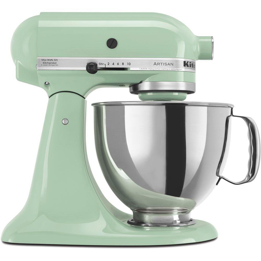 KitchenAid Artisan 5 Qt. 10-Speed Pistachio Green Stand Mixer with Flat Beater, Wire Whip and Dough Hook Attachments was $379.99 now $299.99 (21.0% off)