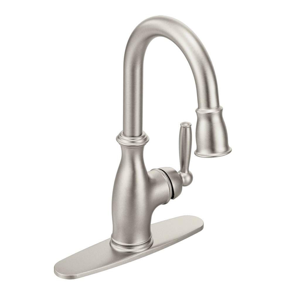 MOEN Brantford SingleHandle PullDown Sprayer Bar Faucet Featuring