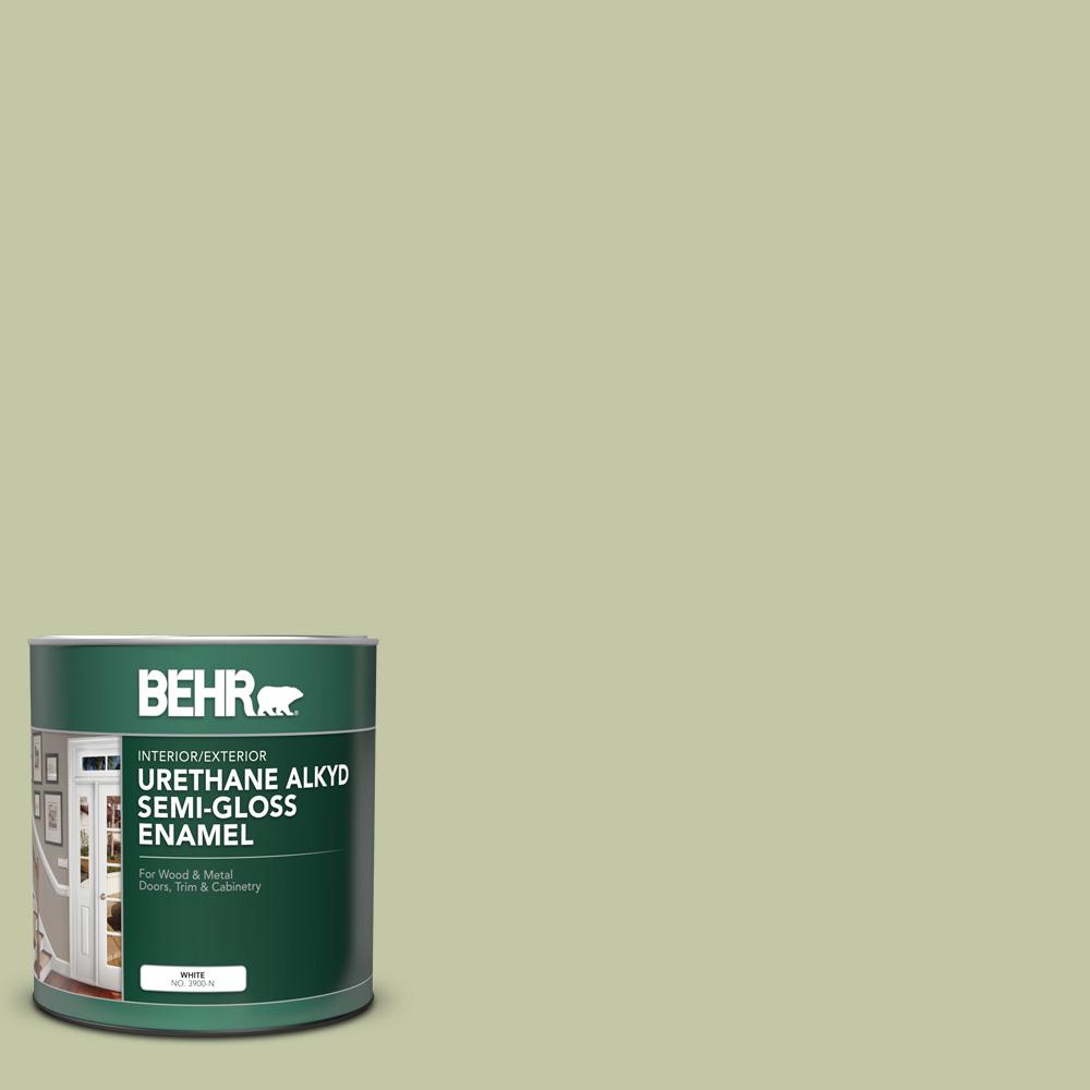 BEHR 1 qt. 410E3 Rejuvenate SemiGloss Enamel Urethane Alkyd Interior/Exterior Paint390004