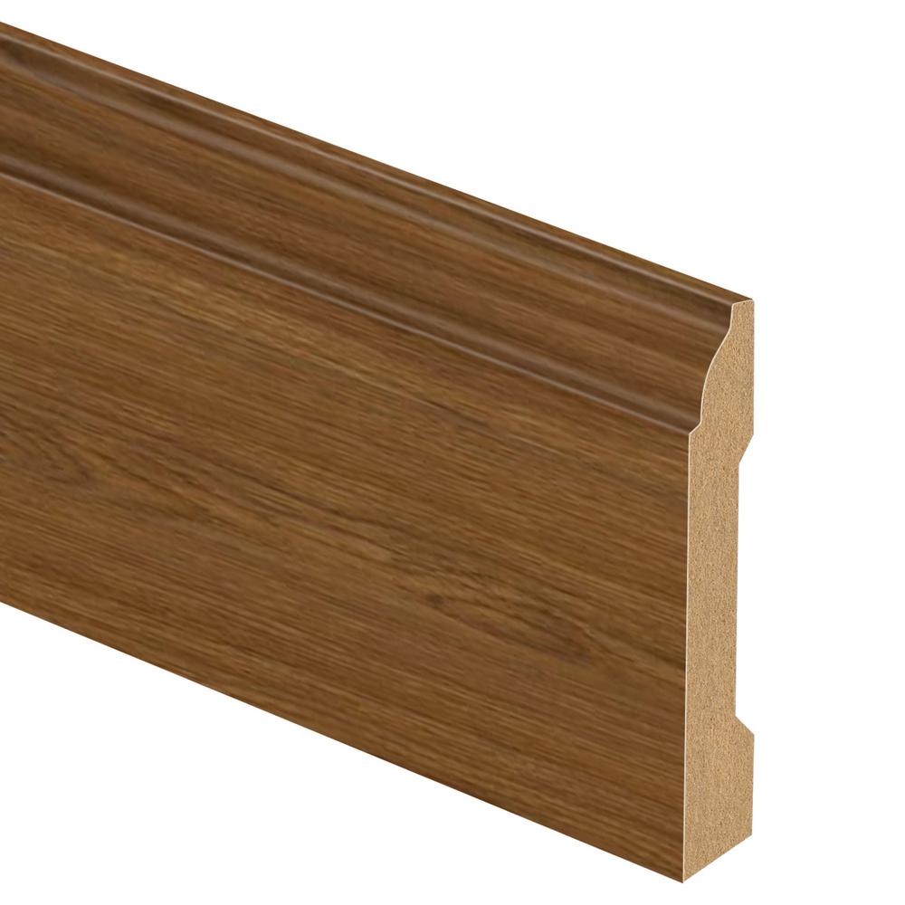 Zamma McRae Hickory 9/16 in. Thick x 3-1/4 in. Wide x 94 in. Length Laminate Base Molding, Medium