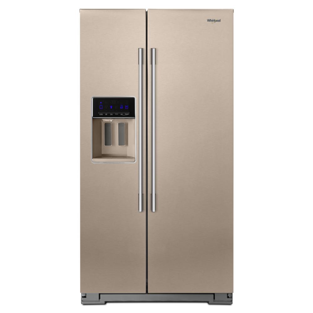 Whirlpool 28 Cu Ft Side By Refrigerator In Sunset Bronze Whirlpool 28 Cu Ft Side By Refrigerator In Sunset Bronze