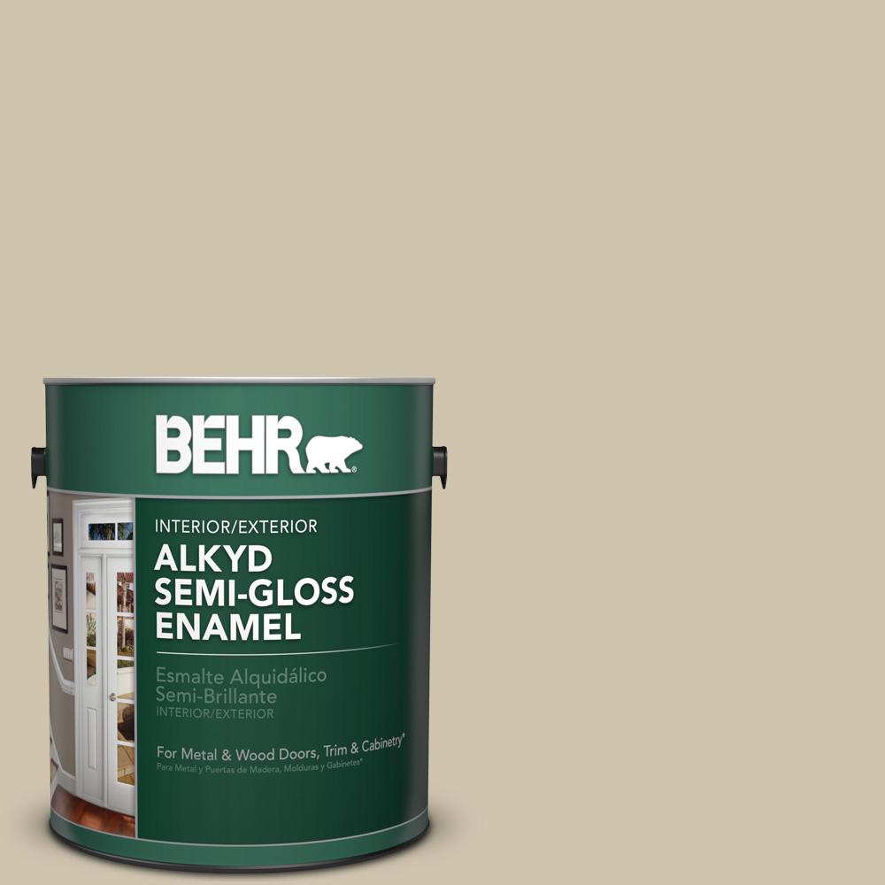 BEHR 1 gal. HDCNT18 Yuma Sand SemiGloss Enamel Alkyd Interior
