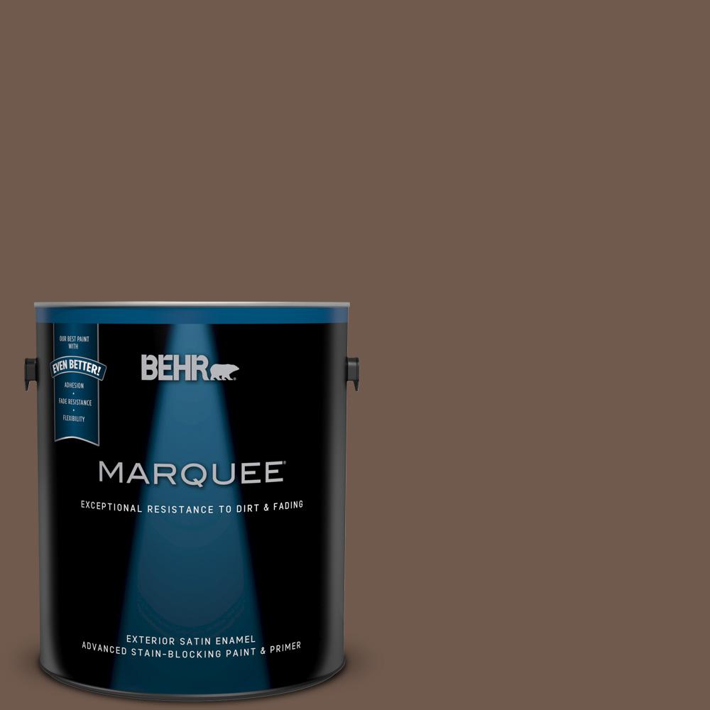 Behr Marquee 1 Gal Ppf 52 Rich Brown Satin Enamel Exterior Paint Ppf 52 Rich Brown Satin Enamel Exterior Paint