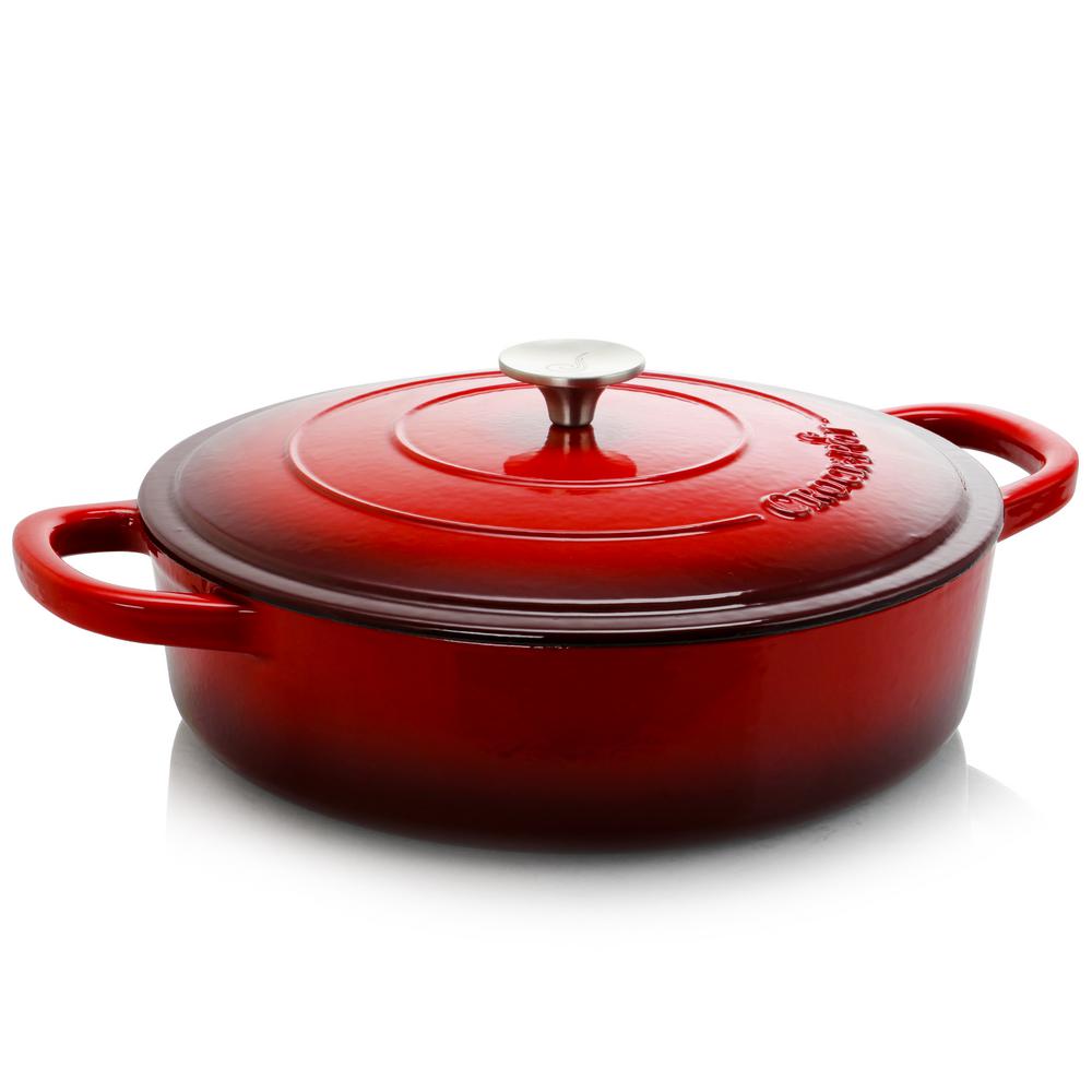 Crock Pot Artisan 5 Qt Enameled Cast Iron Braiser Pan With Self Basting Lid 985100771m The 7268