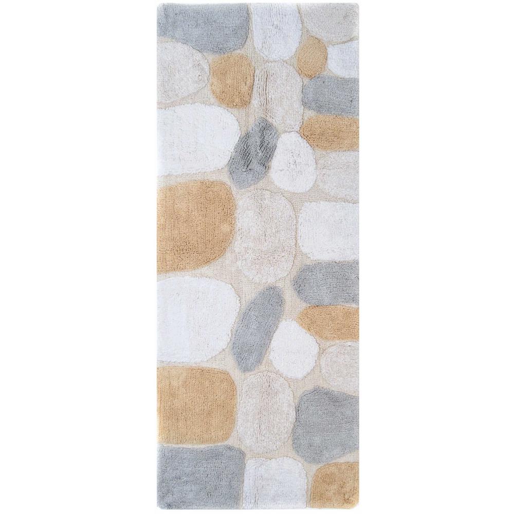 Chesapeake Merchandising Pebbles Spa 24 In X 60 In Bath Rug Runner 45091 The Home Depot