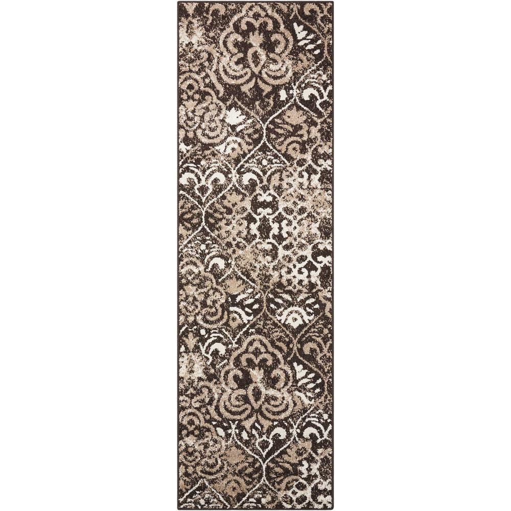 Nourison Overstock Atash Espresso 2 ft. x 7 ft. Runner Rug267252 The