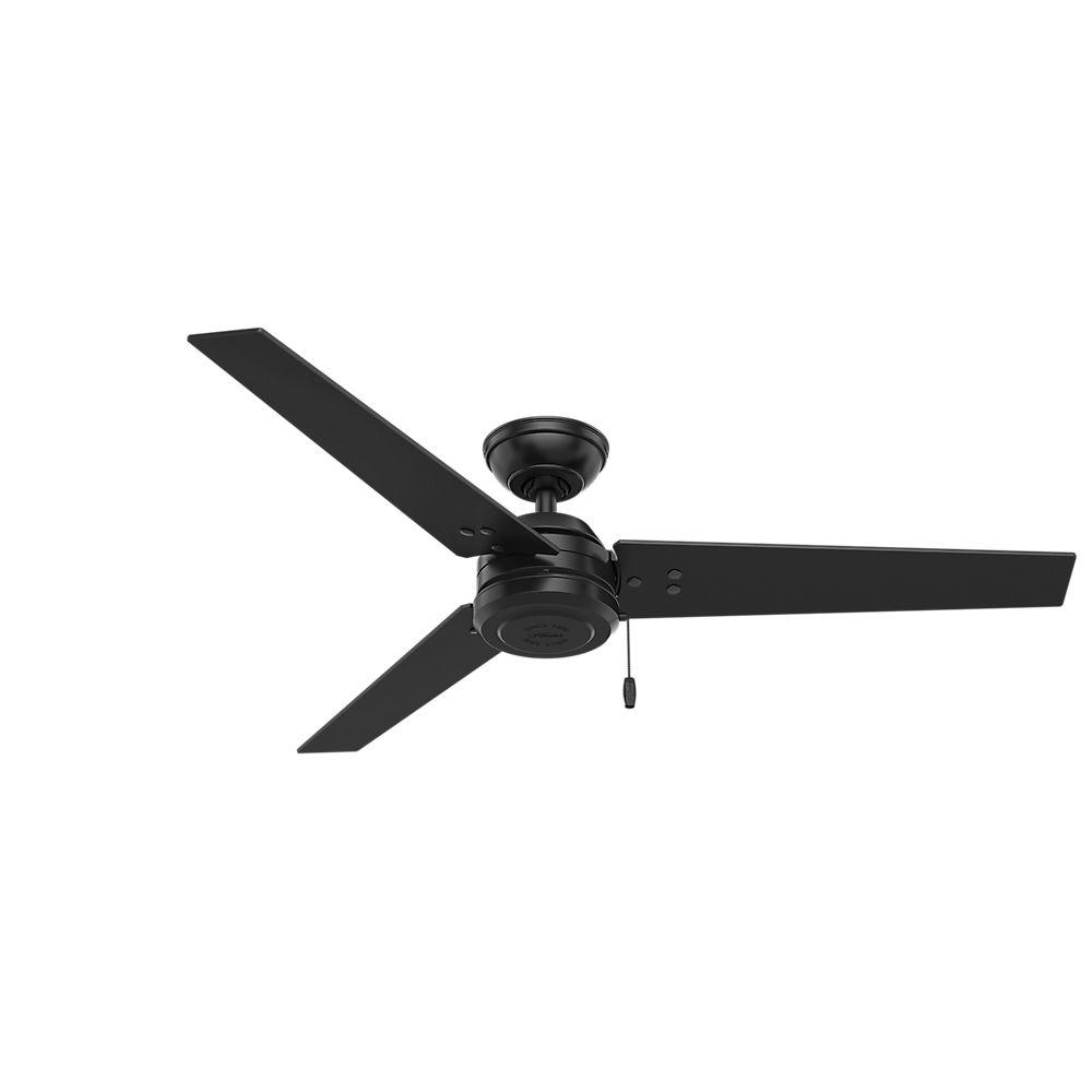 Hunter Cassius 52 in. Indoor/Outdoor Matte Black Ceiling ... canarm ceiling fan wiring diagram 