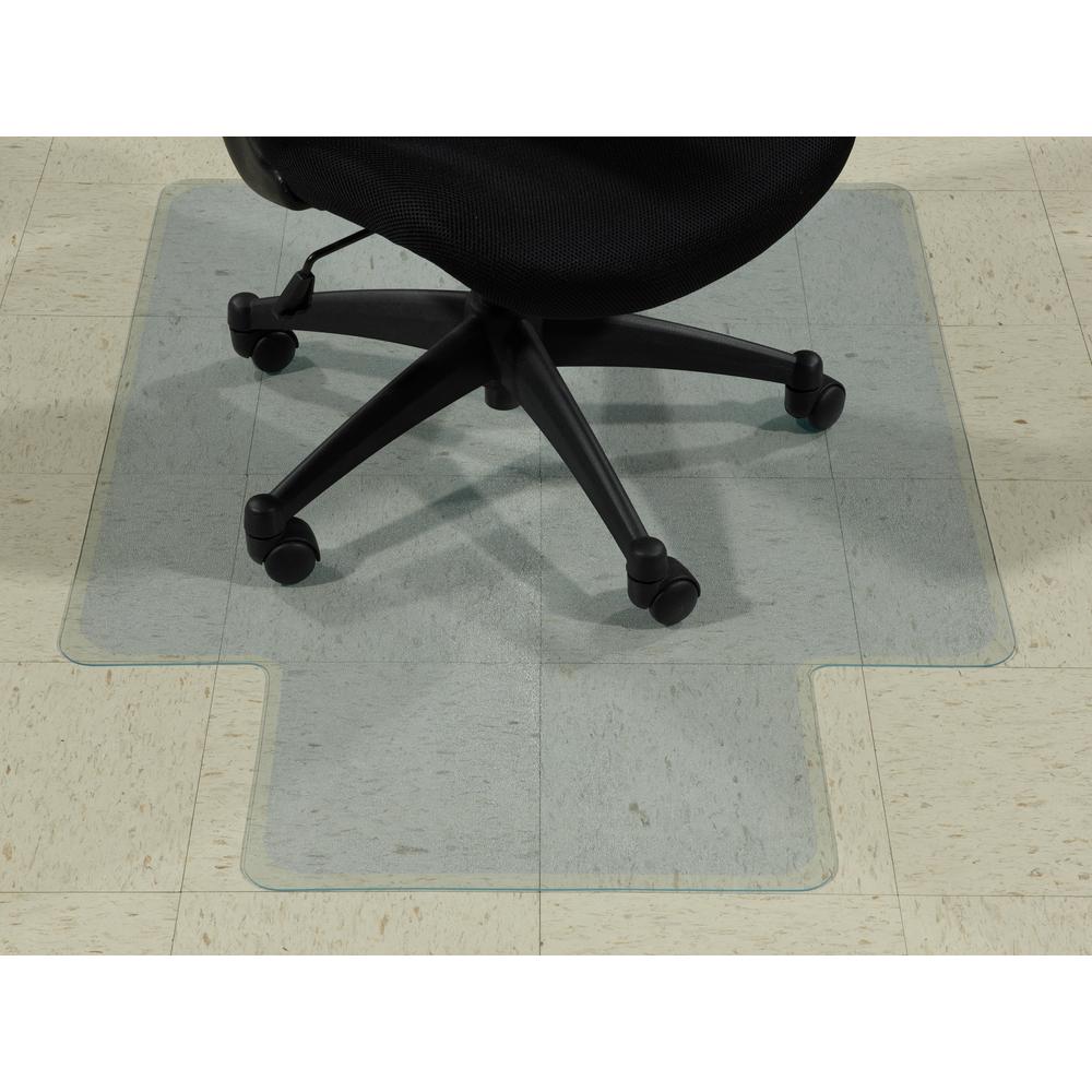 Ottomanson Hard Floor Clear 36 In X 48 In With Lip Vinyl Chair