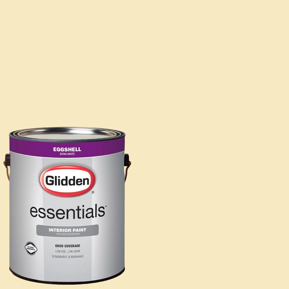 Glidden Essentials 1 gal. HDGY31 Daisy Yellow Eggshell Interior Paint