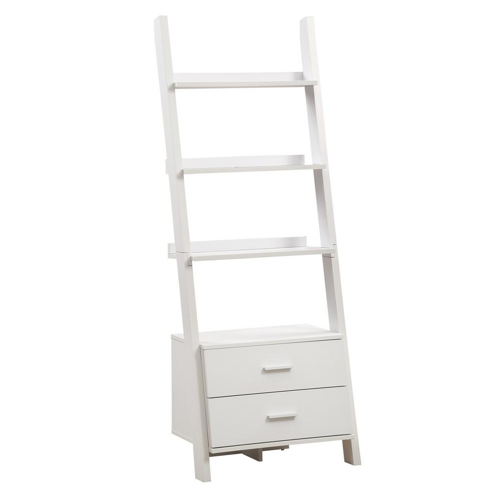 White Storage Open Bookcase