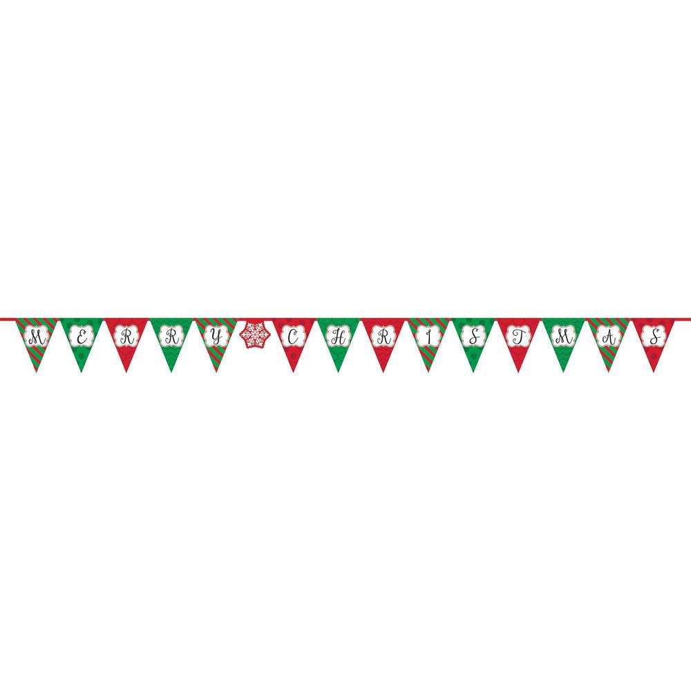 Amscan 9 In X 150 In Christmas Pennant Banner 3 Pack 120224
