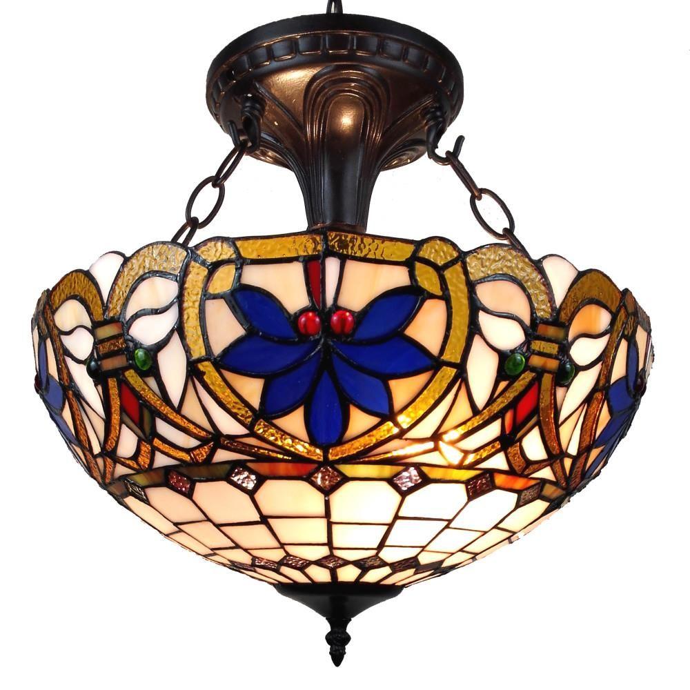 Amora Lighting 2-Light Tiffany Style Victorian Design Pendant-AM076HL16 ...