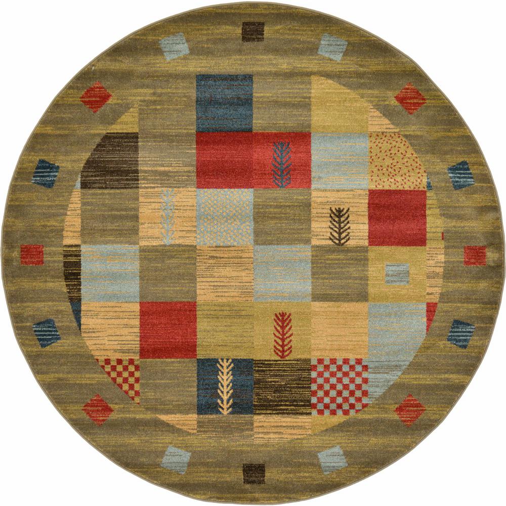 Unique Loom Palace Light Brown 6' x 6' Round Rug3125743 The Home Depot