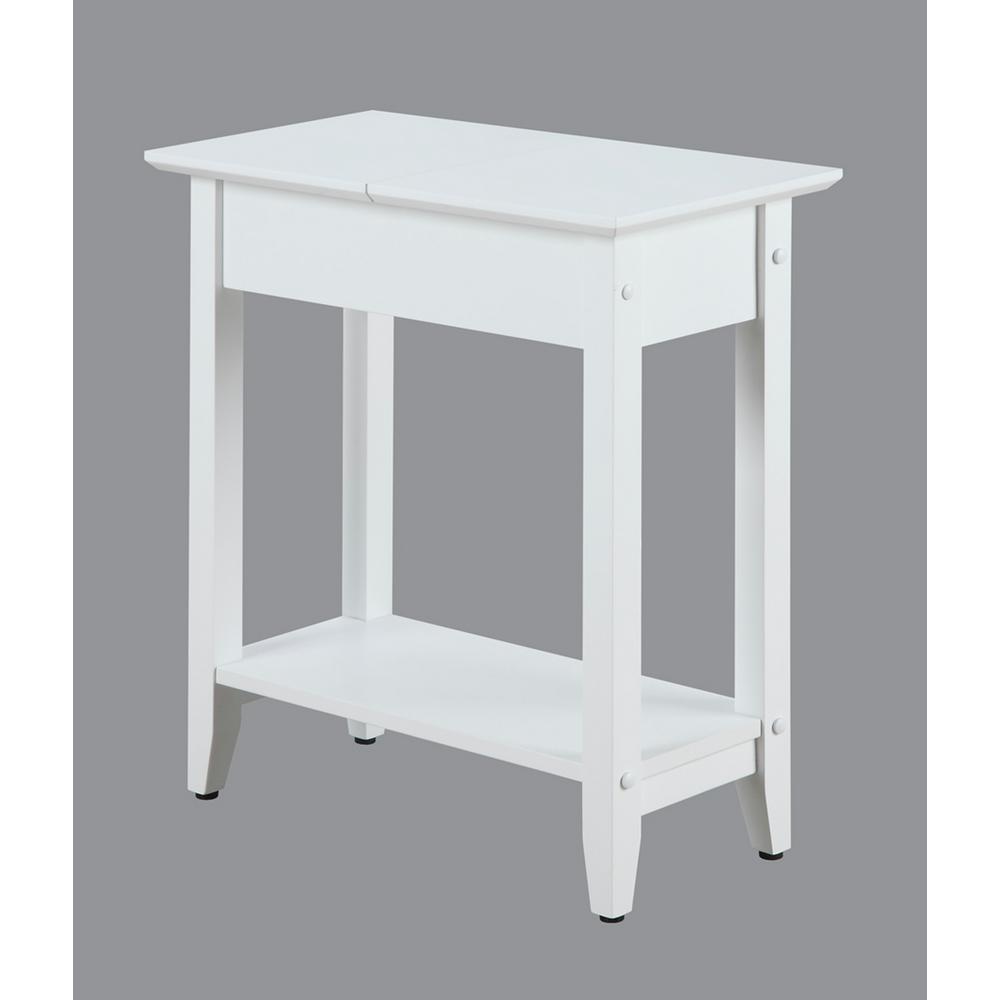 American Heritage White Flip Top End Table