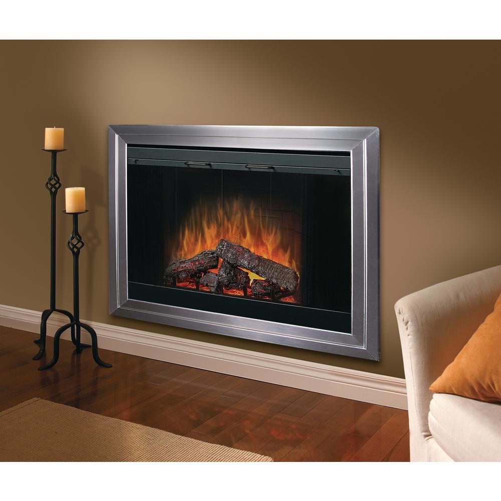 Dimplex 45 In Built In Electric Fireplace Insert With Brick