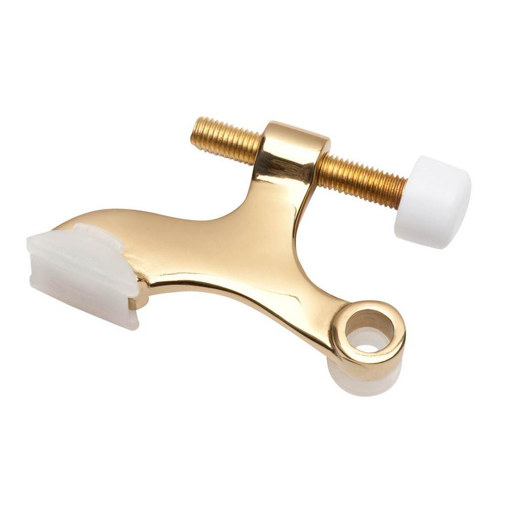 Everbilt 4 in. Satin Brass 1/4 in. Radius Adjustable Spring Door Hinge