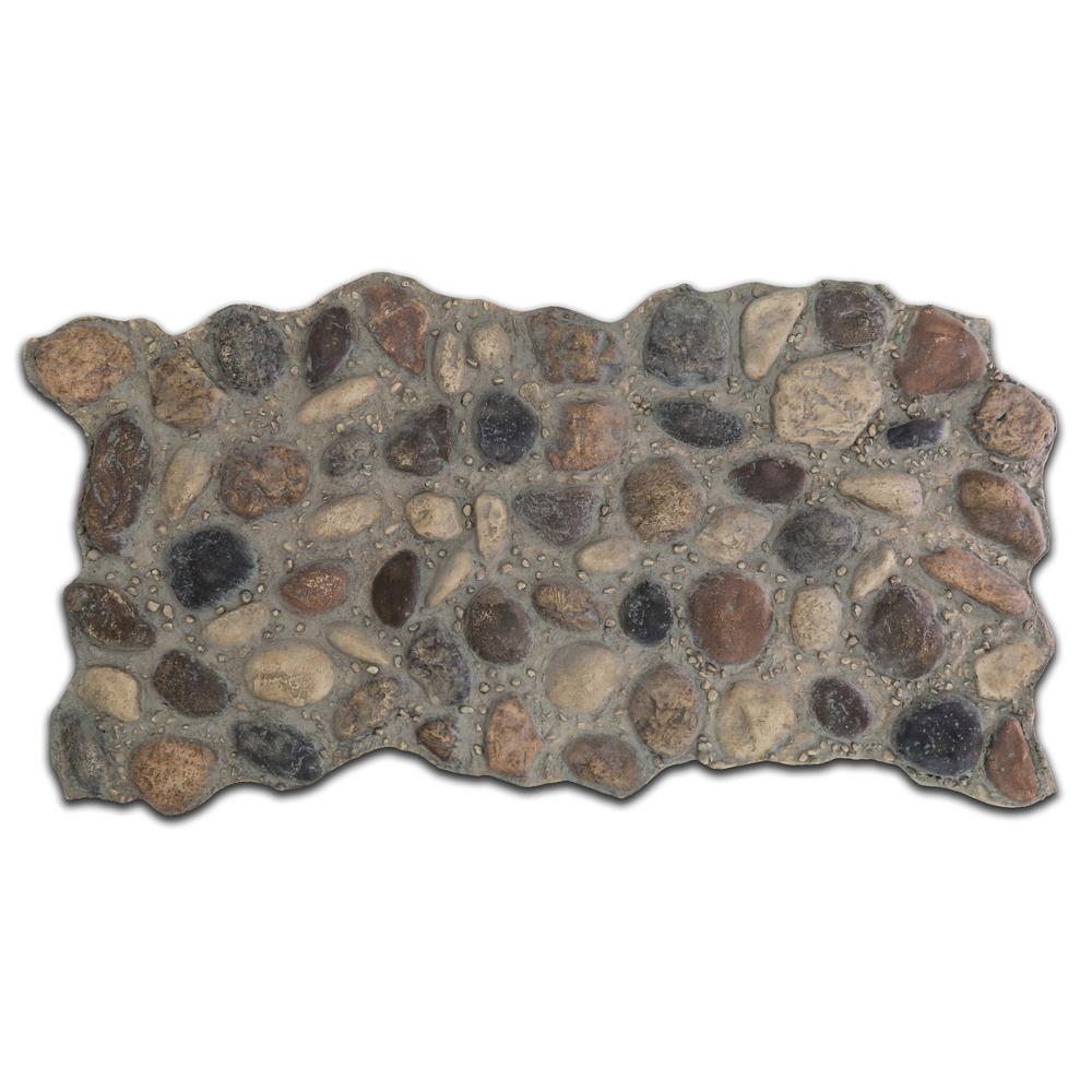 NextStone 51 in. x 27 in. Polyurethane River Rock Faux Stone Panel in ...