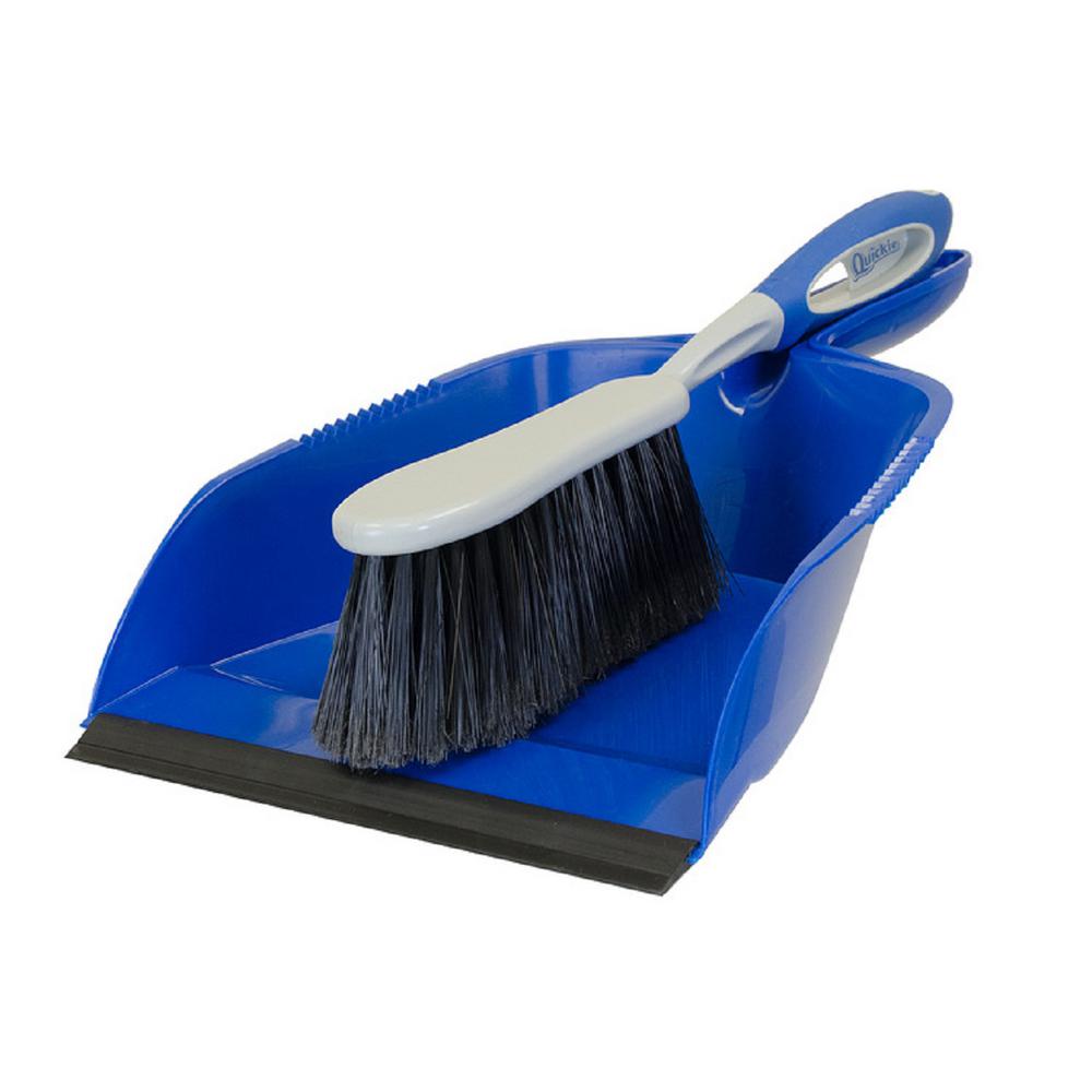 Quickie 10.5 in. Jobsite Dust Pan and Brush Set2142220 The Home Depot