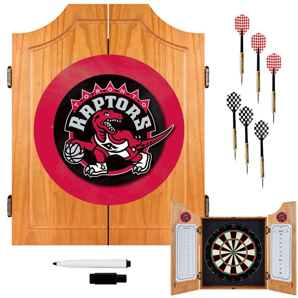 Trademark Nba Toronto Raptors Wood Finish Dart Cabinet Set Nba7000