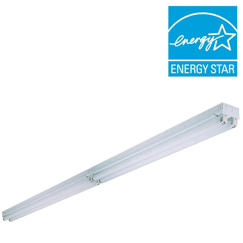 Lithonia Lighting Tandem 4-Light White Fluorescent Electronic Ceiling Strip  Flushmount