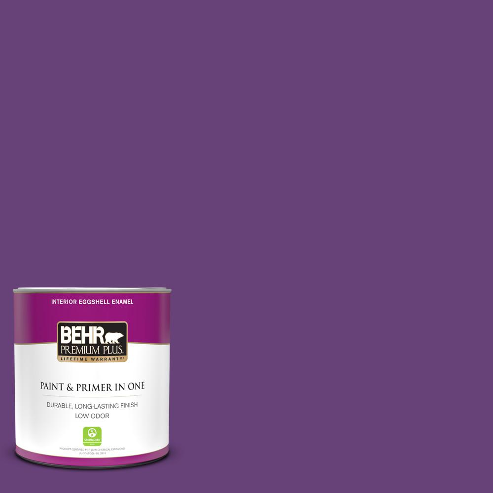 BEHR PREMIUM PLUS 1 qt. 660B7 Exotic Purple Eggshell Enamel Low Odor