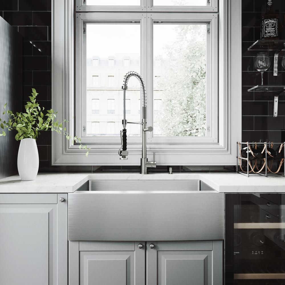 Vigo All In One Farmhouse Stainless Steel 30 0 Hole Single Vigo All In One Farmhouse Stainless Steel 30 0 Hole Single