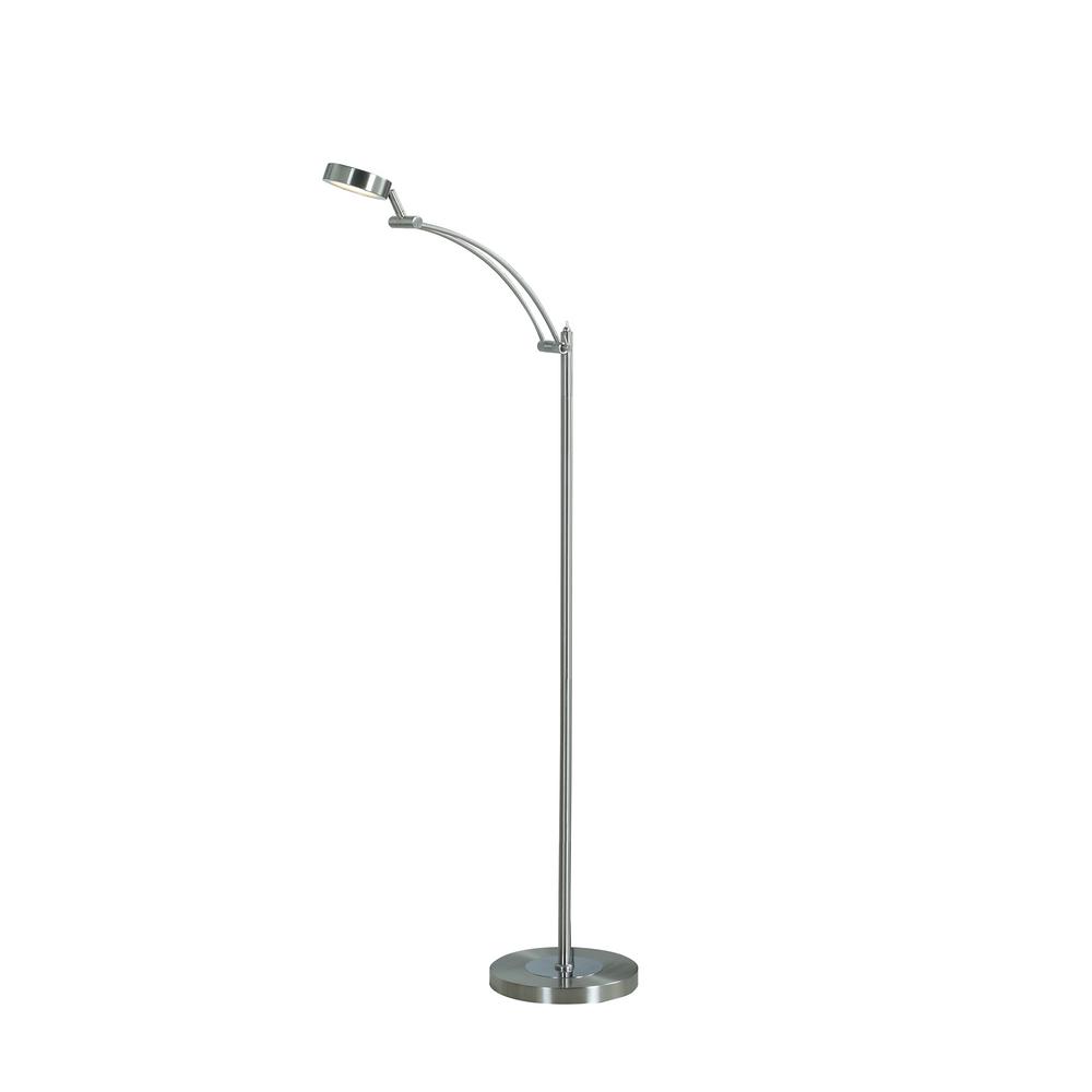 Ore 54 In Silver Tinsley Integrated Led Task Floor Lamp