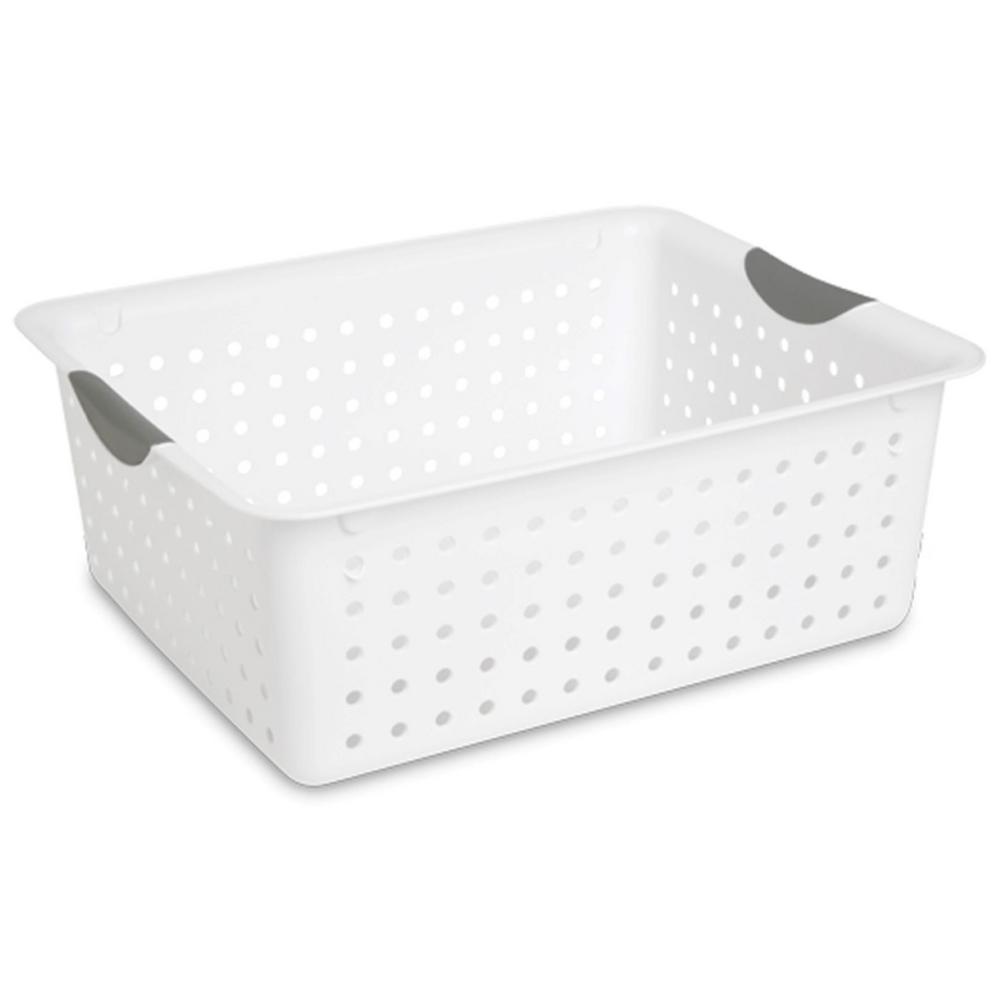 Sterilite 2 Gal. Large UltraPlastic Storage Bin Organizer Basket in Clear (18Pack)18 x