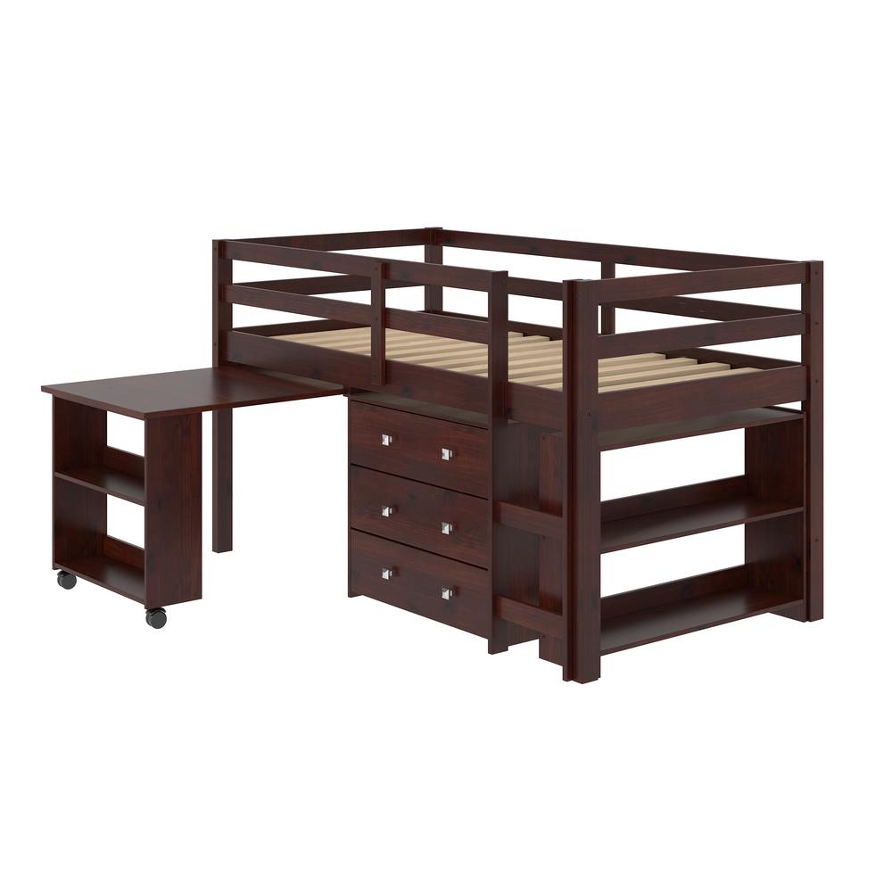 twin low loft bed with storage by step2