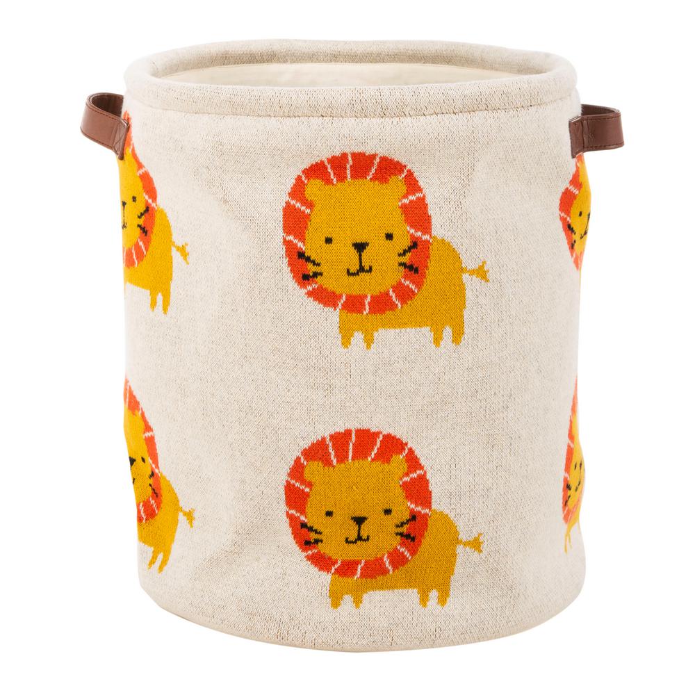 Orange Fabric Bins Baskets Cube Storage Accessories