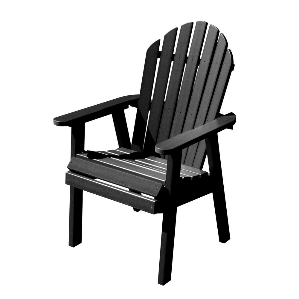 Highwood Hamilton Black Recycled Plastic Outdoor Dining Chair-AD-CHDA2