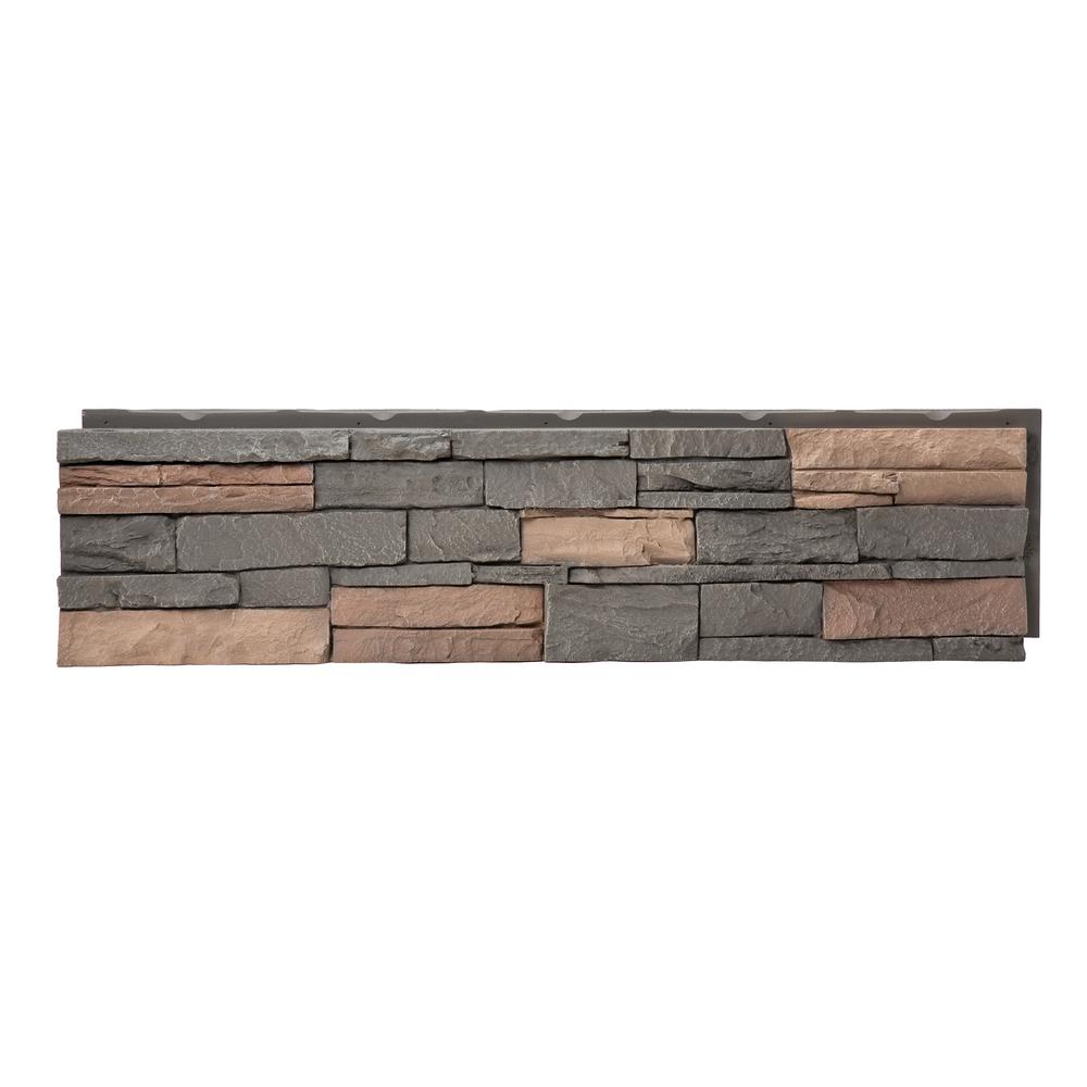 GenStone Stacked Stone Stratford 12 in. x 42 in. Faux Stone Siding