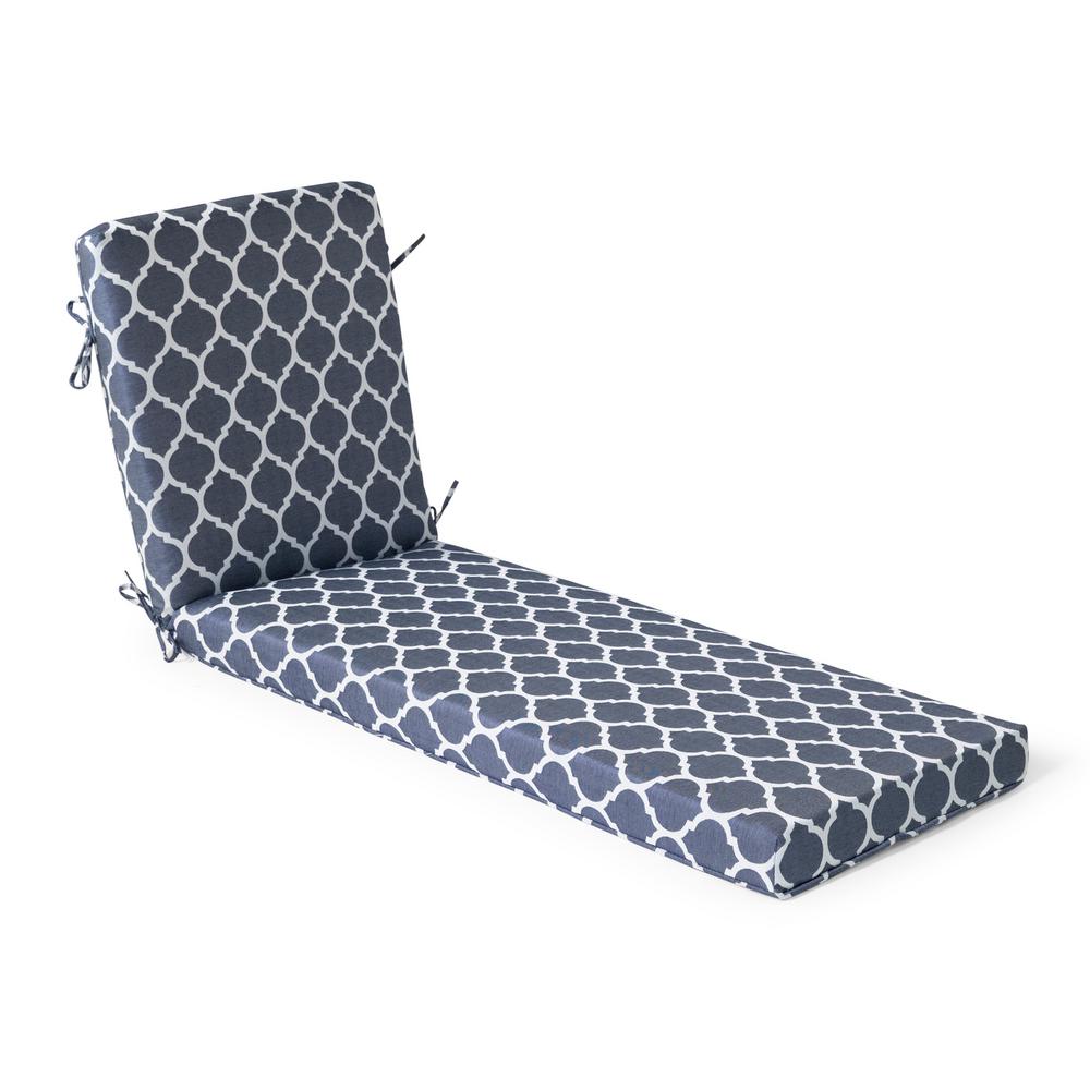 Hampton Bay Hampton Bay 21 in. x 71 in. x 4 in. CushionGuard Midnight