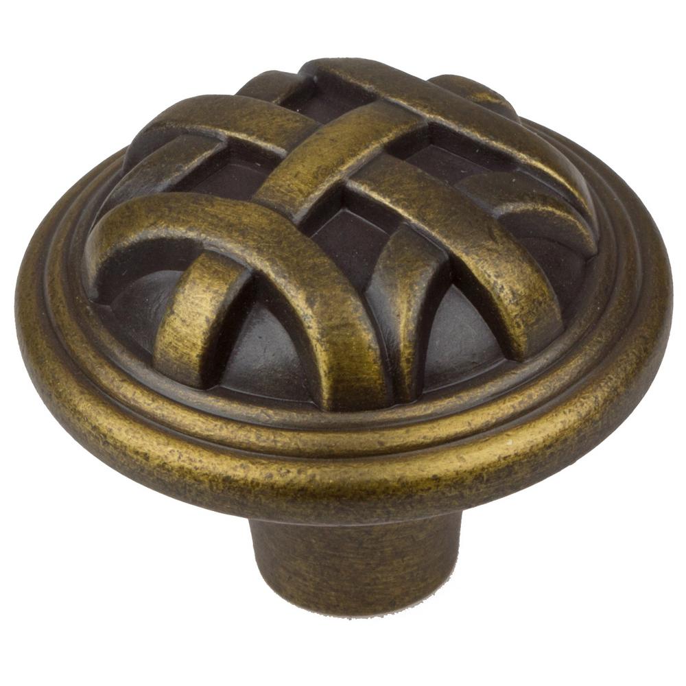 flat rounded antique brass cabinet pulls