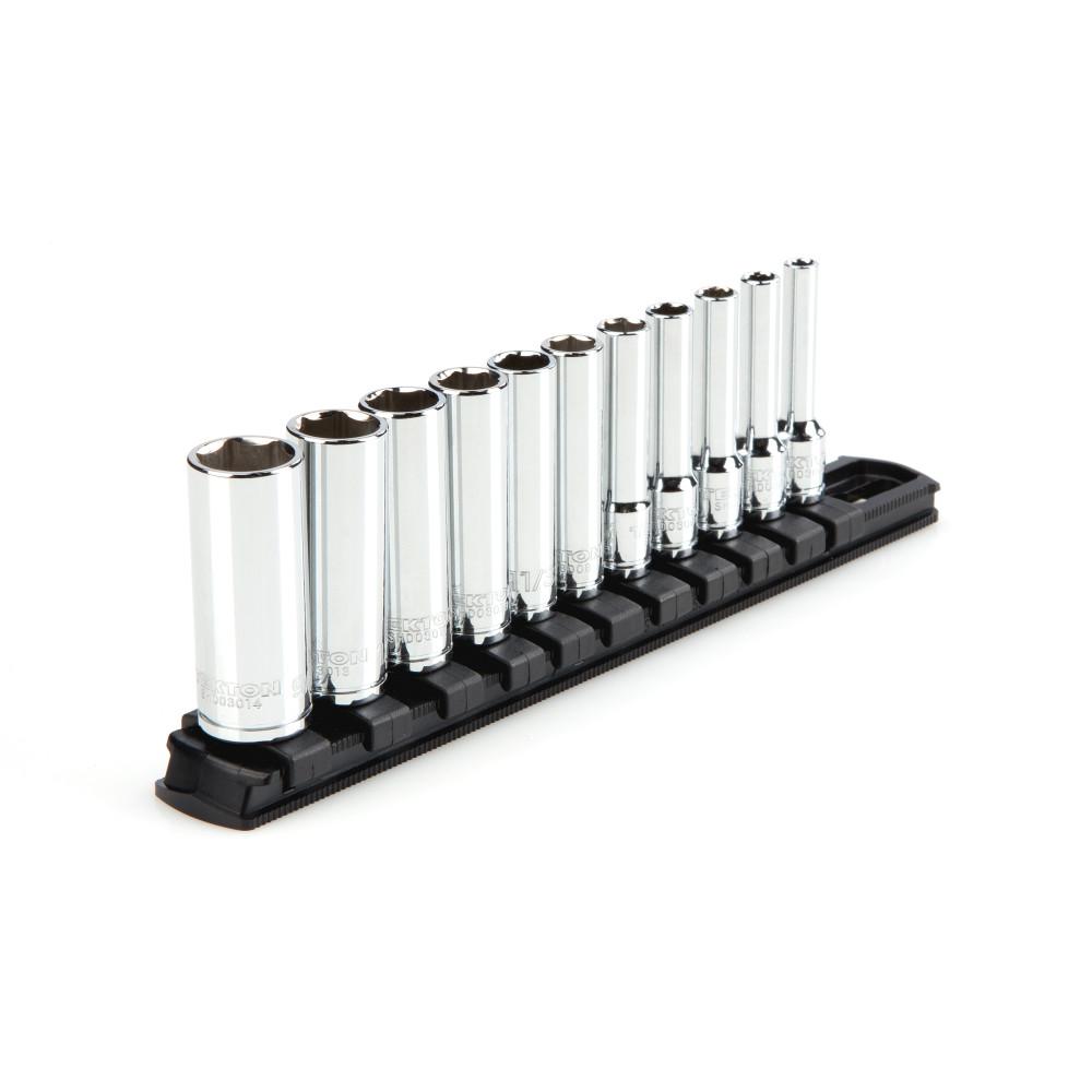 TEKTON 1/4 in. Drive Deep 6Point Socket Set (11Piece)SHD90105 The