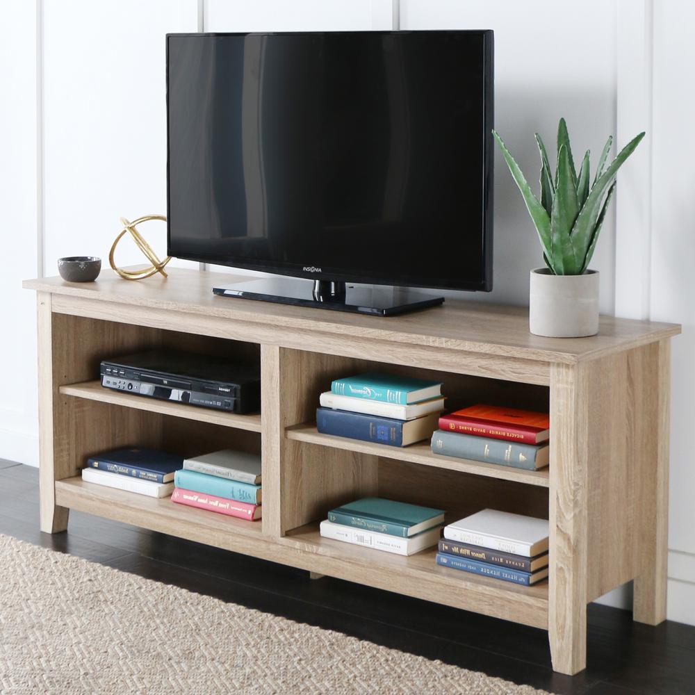 Walker Edison Furniture Company 52 In White Oak Sliding