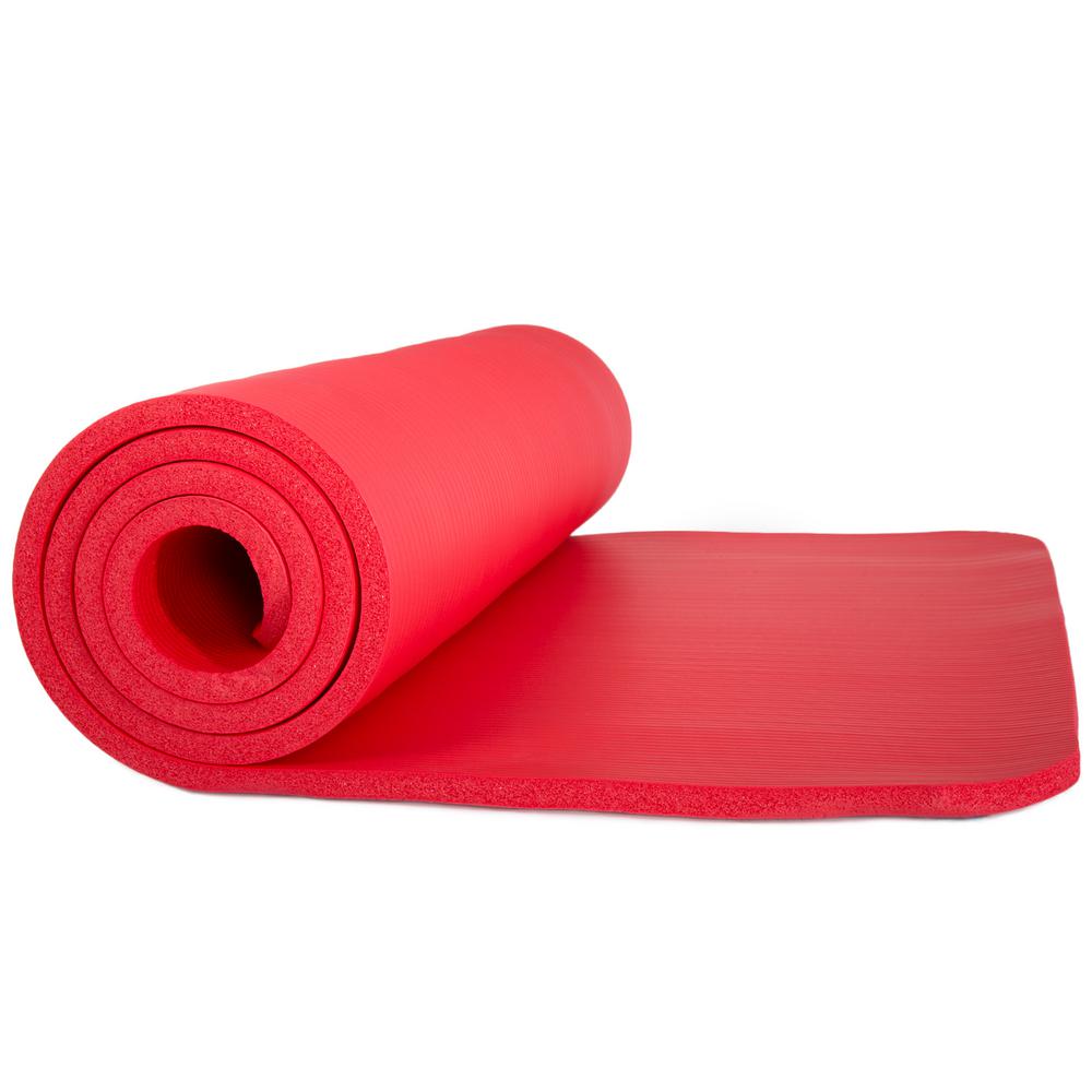 red exercise mat