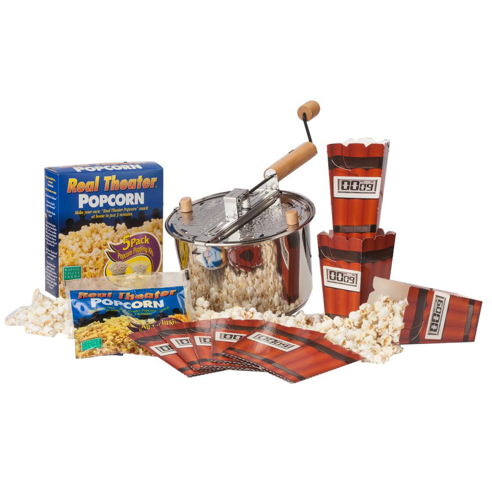 Whirley Pop 3Piece Stainless Steel Popcorn Popper Set 37036 The Home