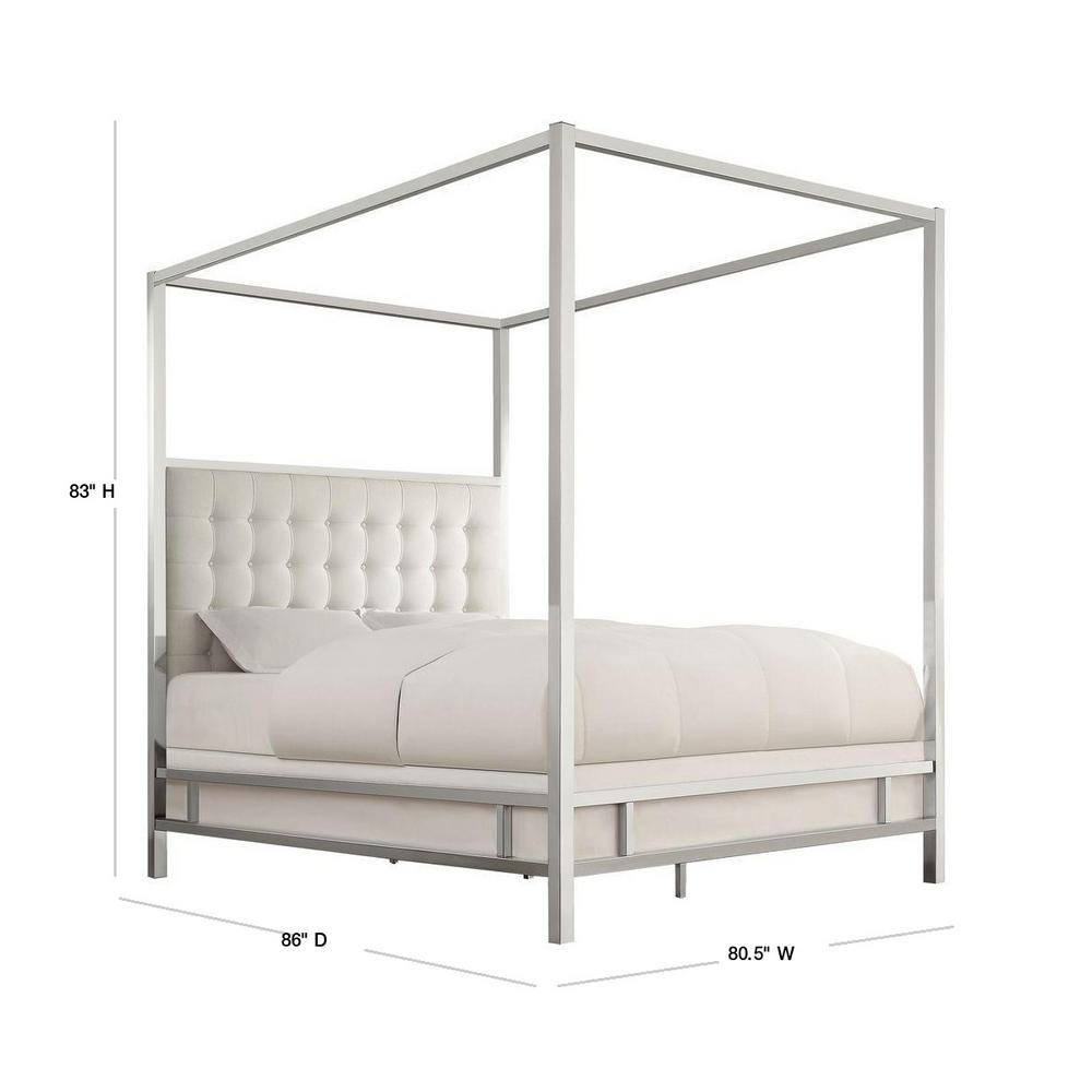 Homesullivan Taraval White King Canopy Bed 40e739bk 1wlcpy The Home Depot Homesullivan Taraval White King Canopy, Naples White Queen Canopy Bed