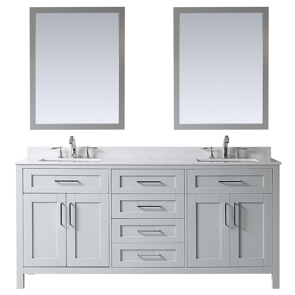 Ove Decors Tahoe 72 In W X 21 D Vanity Dove Grey With Ove Decors Tahoe 72 In W X 21 D Vanity Dove