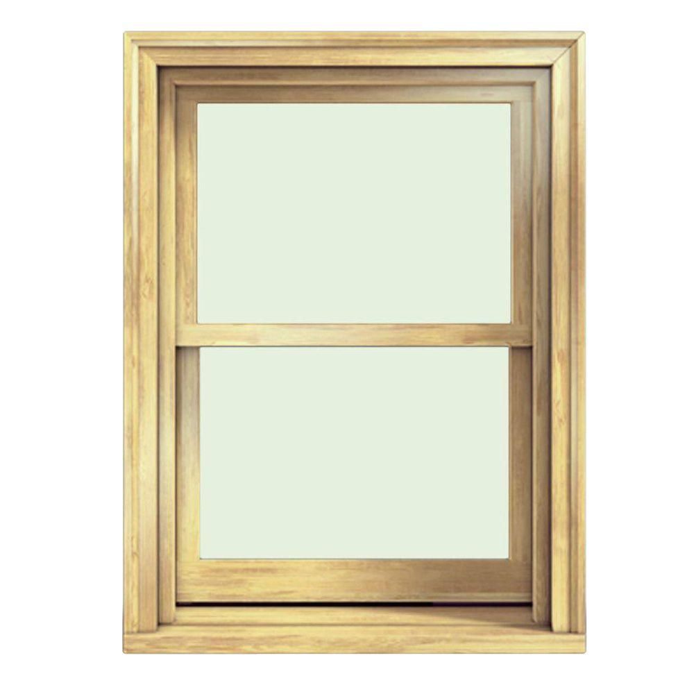 JELD WEN 33 375in X 40 5in W 2500 Series Unfinished Wood Double Hung   Jeld Wen Double Hung Windows Q82160 64 1000 