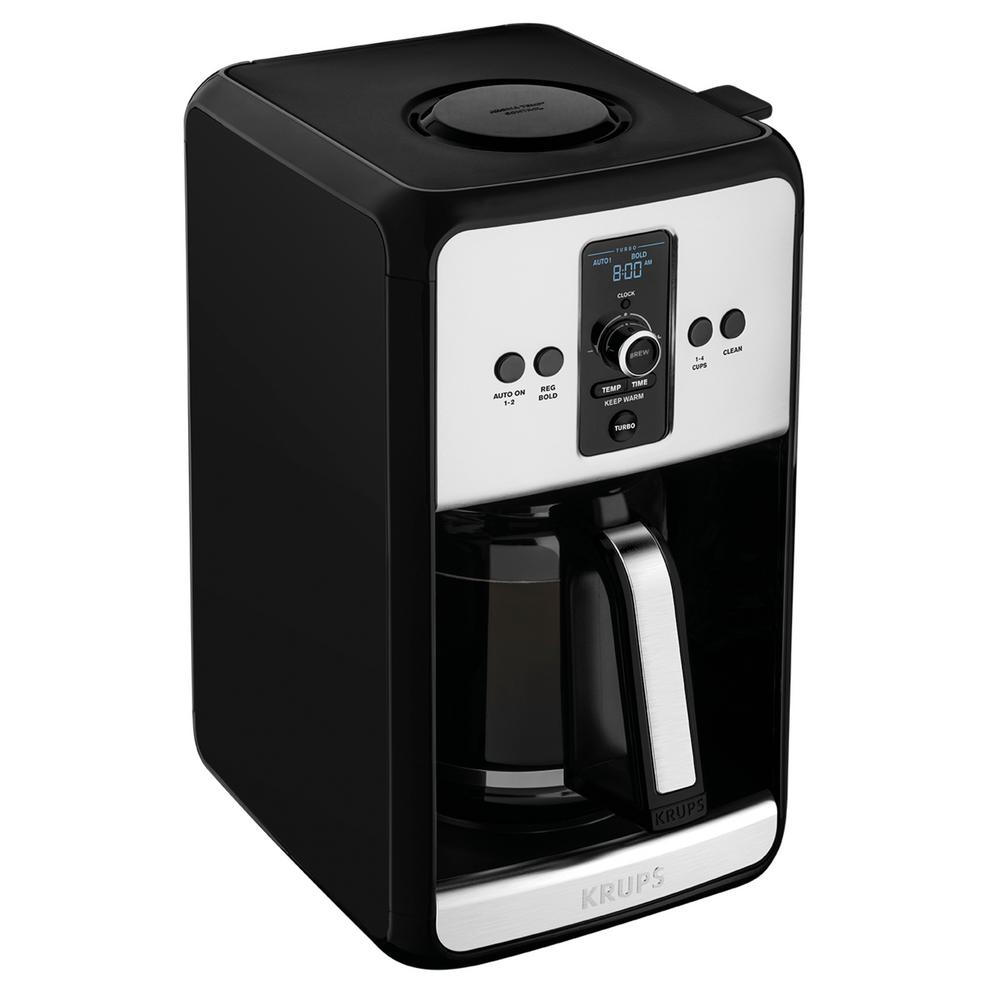 Krups Savoy 12 Cup Programmable Coffee Maker Ec411050 The Home Depot