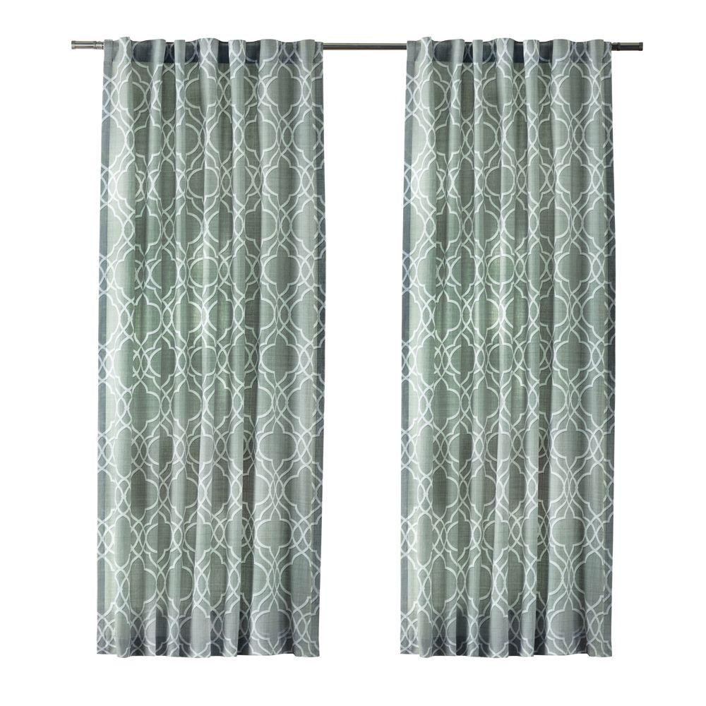 Home Decorators Collection Garden Gate Light Filtering Window Panel In Spring Blue 54 In W X 108 In L 1623947 The Home Depot Next day delivery and free returns available. home decorators collection