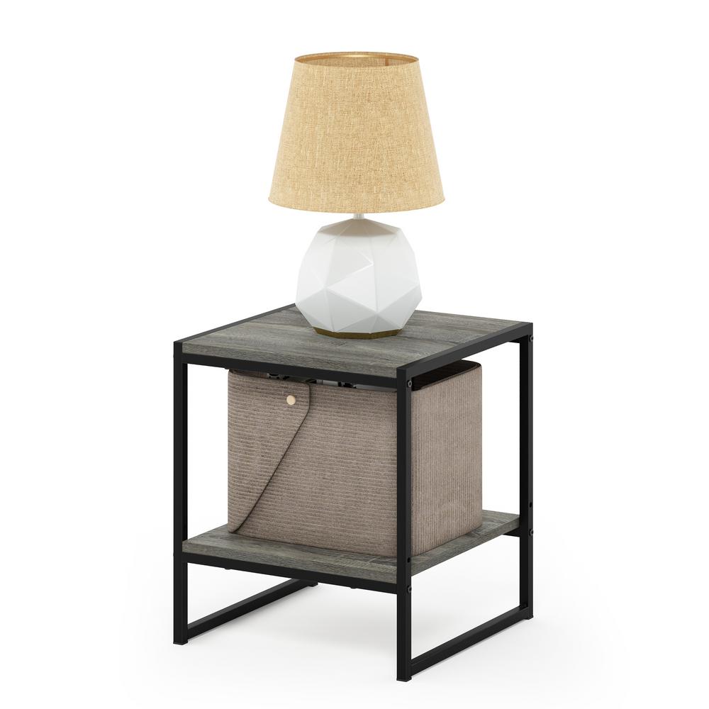 grey and oak lamp table