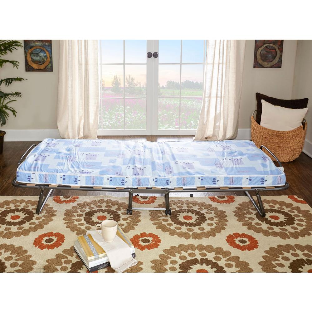 Linon Home Decor Roma Folding Bed With Twin Medium Mattress